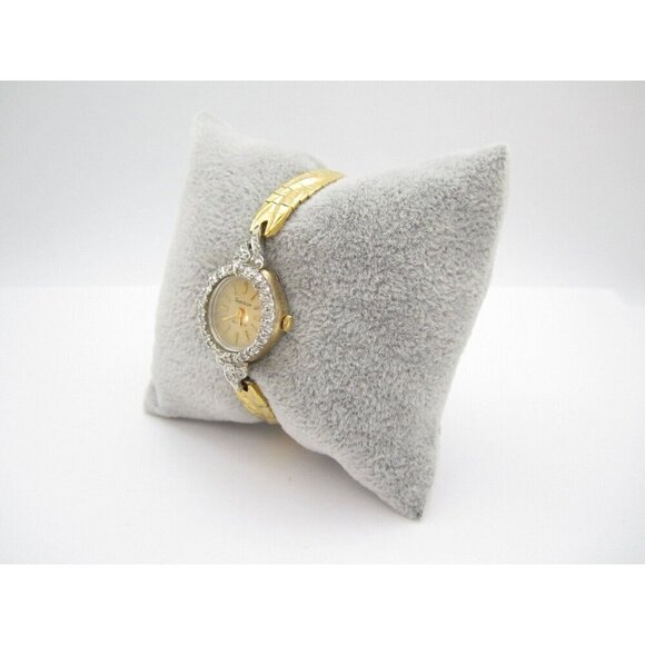 Women Armitron Diamond Quartz WR Analog 16mm Dial Watch (G993) "New Battery" - Picture 4 of 7